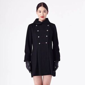 L’ecole Des Femmes Sgt. Poivre Coat 2 Navy Wool Winter Jacket Lecole Des Femmes